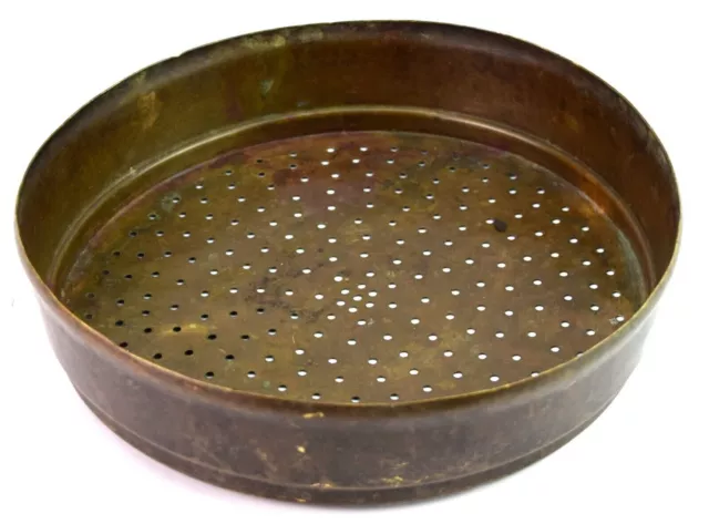 Colador de granos Vintage Sieve Old India Kitchenware Brass Farmer Tool