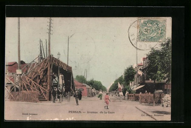 CPA Persan, Avenue de la Gare 1906