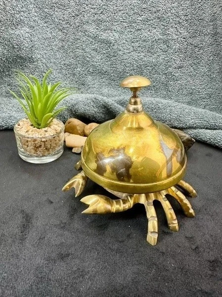 Cloche De Traîneau En Laiton – 20 Grelots Sur Bracelet Cuir – Antique – Déco Noël