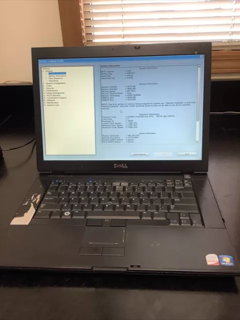 Dell Latitude E6500 Intel Core 2 Duo 2.40GHz