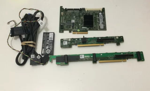 Dell T954J PERC 6/i SAS RAID Controller /Cables Batt /riser card PowerEdge R610