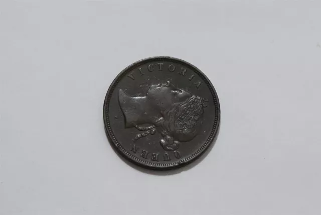 🧭 🇲🇺 Mauritius 5 Cents 1877 Victoria Sharp Details B63 #6429