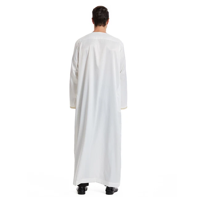 SAUDI ARAB MEN Robe Long Sleeve Dishdasha Abaya Thobe Jubba Thoub Men ...