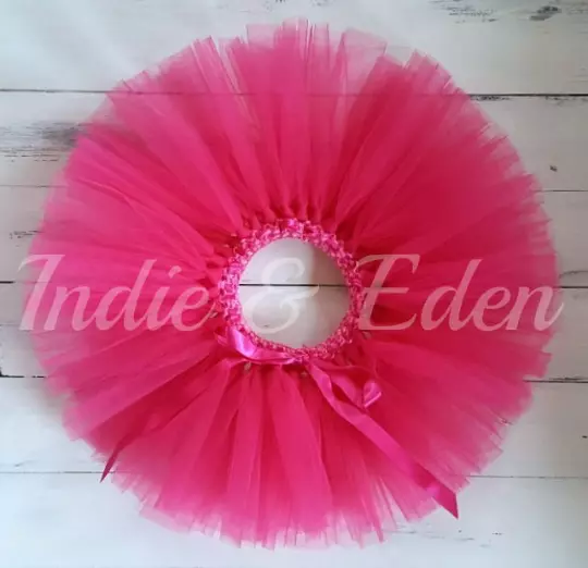 Baby Tutu hot pink girls photo prop cake smash toddler skirt party