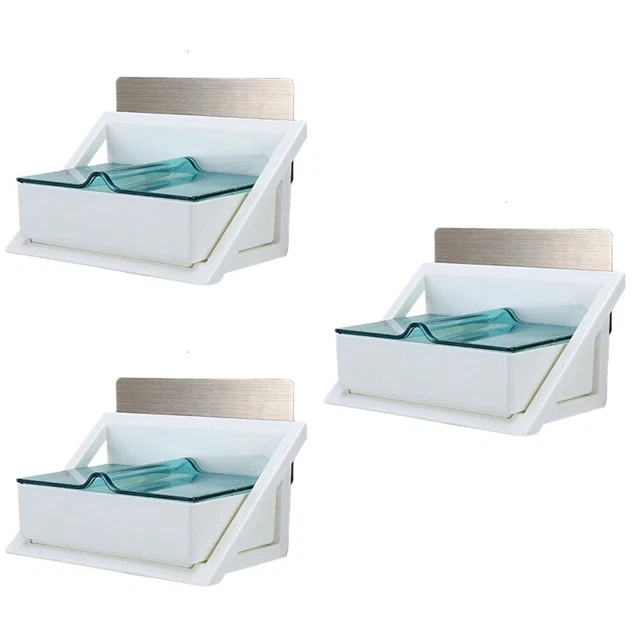 3 pezzi Gioielli Storage Rack Glasss Portabicchiere contenitore Punzonatura grat