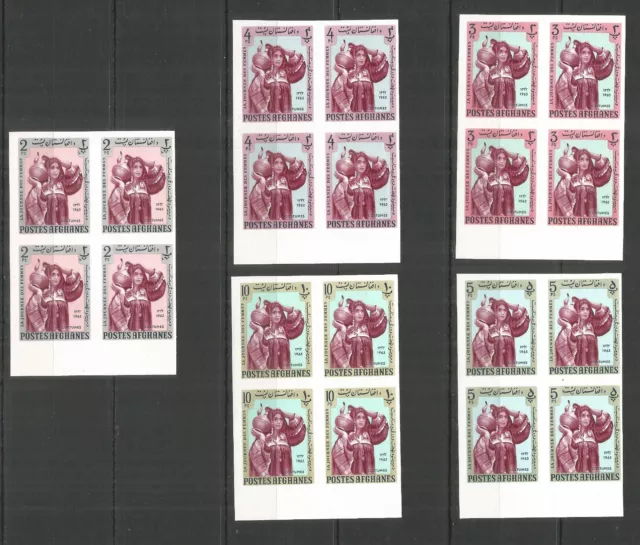 AFGHANISTAN 1963 year, mint stamps MNH (**) imperf. block of 4