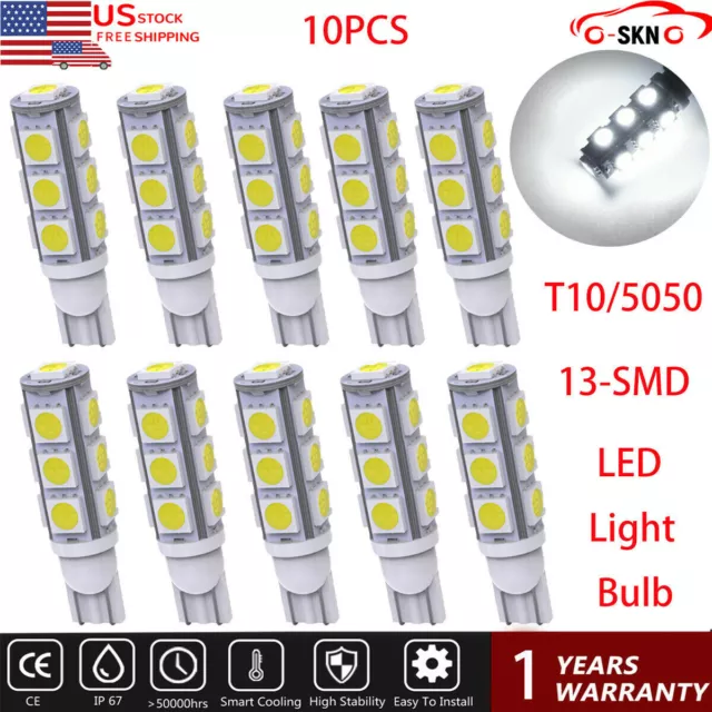 10 pcs  T10 Wedge 1.2W Bulb pure white LED for Malibu 12V DC Landscape Light