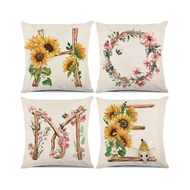 Coprisedili PrimaHlings 45,7 x 45,7 cm, set di 4, federe, decorazione primavera P7Q2