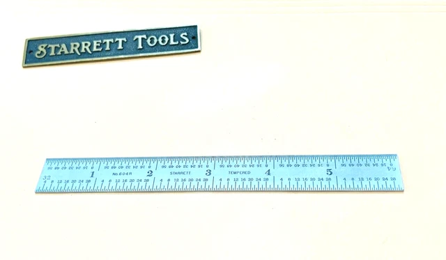 STARRETT No.C604R-6 6” Long Spring-Tempered Steel Rule w/Inch Grad. USA Made. STARRETT No.C604R-6 6” Long Spring-Tempered Steel Rule w/Inch Grad. USA Made.