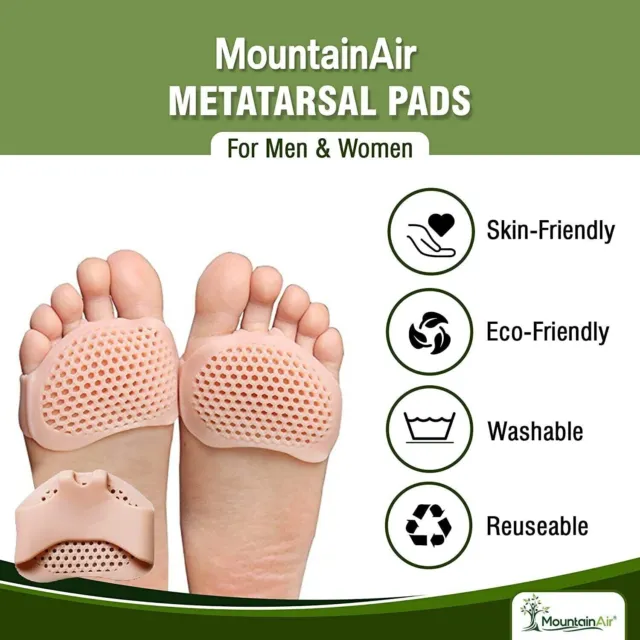 Silicone Metatarsal Pads Multi Pair Ball of Foot Cushions Sleeves for Men &Women 2