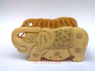 Collection Ancient China Old Hand Carved Lovely Elephant Cricket Cage Decoration