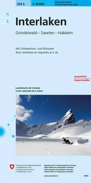 254S Interlaken Schneesportkarte | Bundesamt für Landestopografie swisstopo