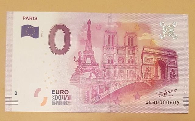 billet touristique souvenir 0 euro 2016 - Euro schein  - PARIS