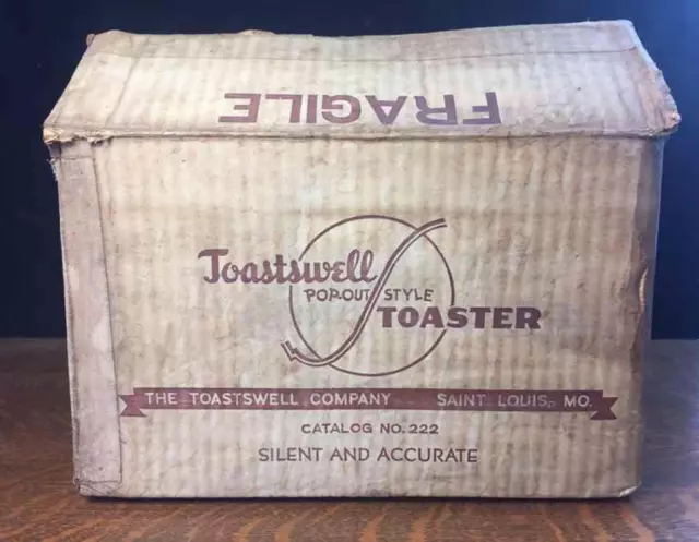 Vintage Toastwell Toaster Empty Box for Storage Display BOX ONLY No Toaster