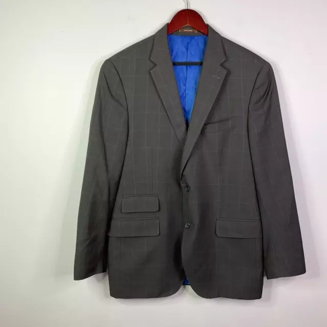 Peter Millar Jacket Sport Coat Dark Gray 42? Wool Blazer Double Vented