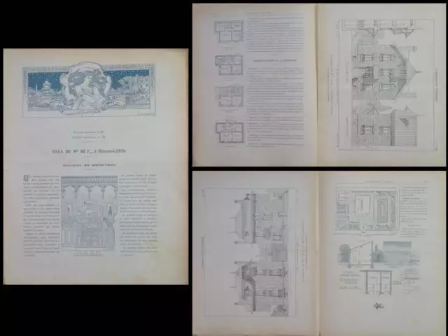 Maisons Laffitte, Villa - 2 Planches 1914 - Paul Et Albert Leseine 2