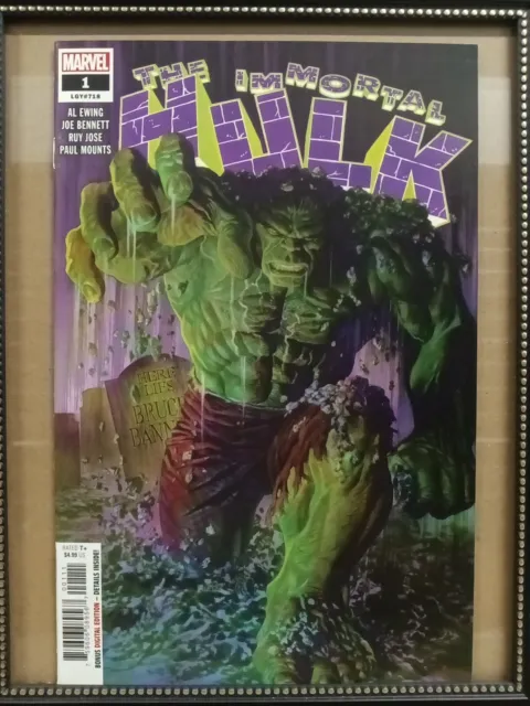 Immortal Hulk #1 - MARVEL -  1st App Jackie McGee, Alex Ross Cover N163