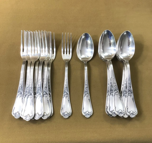 ERCUIS Ménagère 37 Pièces En Métal Argenté Modèle à Filets Contour Sully 06 Izcq