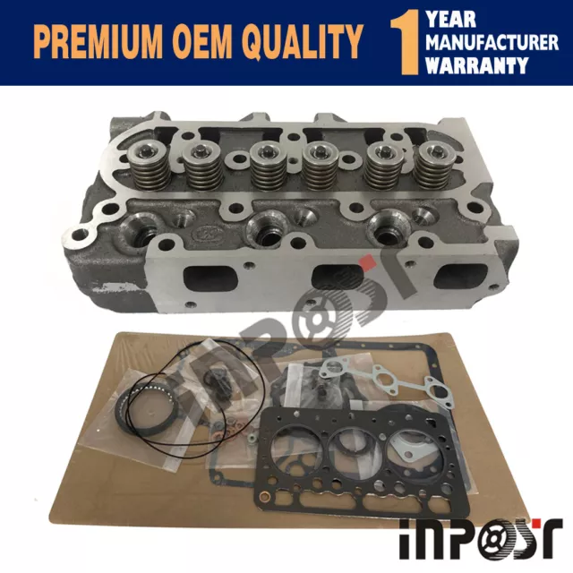 D600 Cylinder Head ASSY with Valve For Kubota Engine head gasket kit