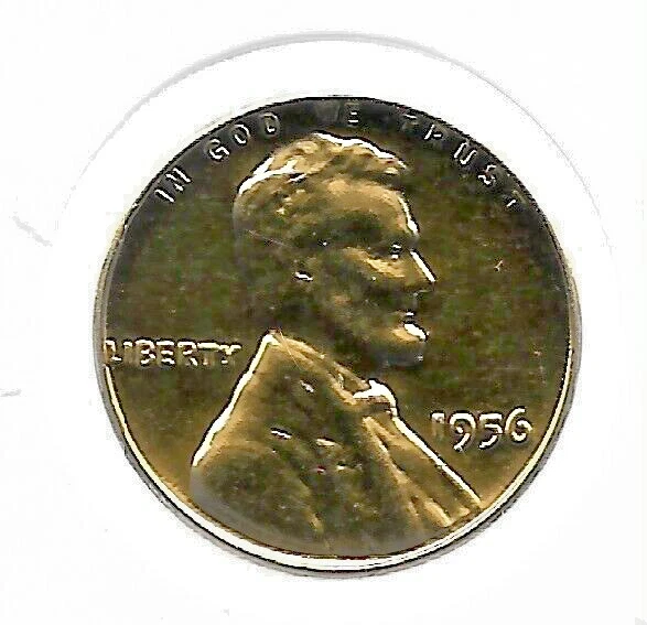 1956 US Liberty Lincoln Wheat Gold Cent Penny Collectible Collection Coin LOT:37