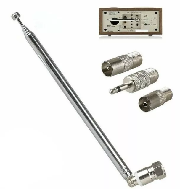 Telescopic Radio Aerial Dab FM Receiver Av Hifi Adapter System Mini Antenna/Hot