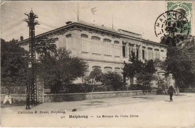 CPA AK VIETNAM HAIPHONG La Banque de l'indo Chine INDOCHINA (1221657)