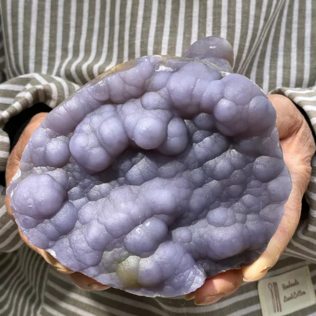 1072g Translucent Blue Fluorite Stalactiform After Anhydrite Mineral Peru