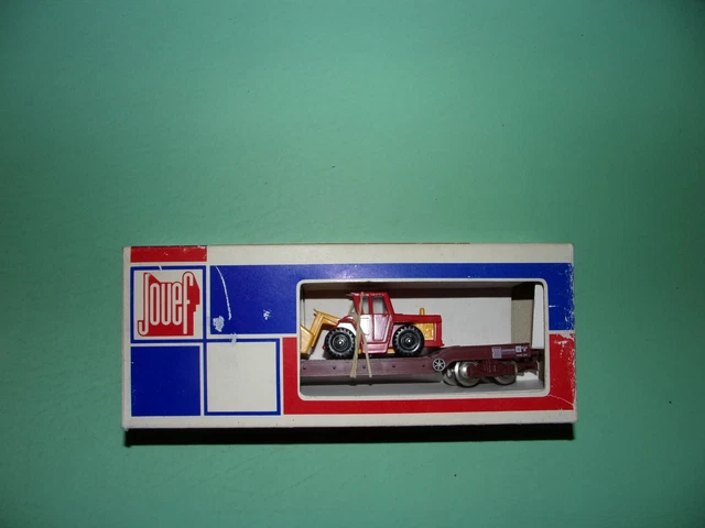 Jouef Wagon Plat Surbaissé + Tractopelle 658100 – Neuf – Train Miniature HO