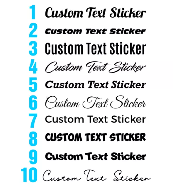 CUSTOM TEXT Personalised Name Lettering Funny Car Van Window Shop Decal Sticker