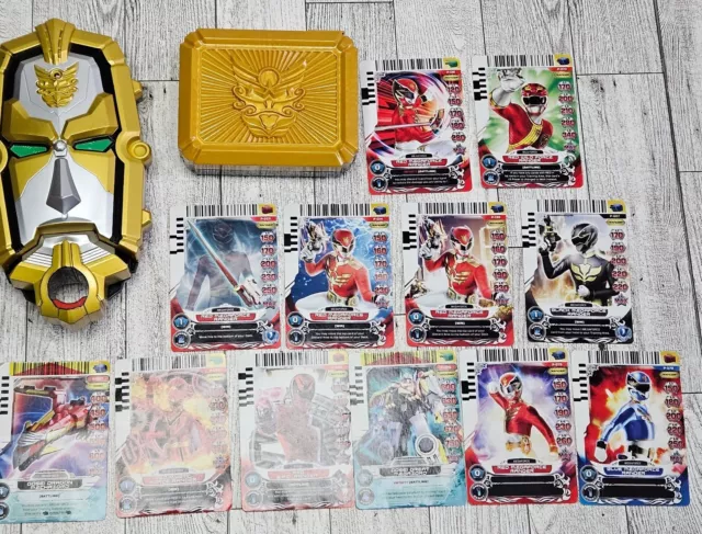 Power Rangers Mega Force Deluxe Gosei Morpher Card Reader 12 Ranger Cards & Case