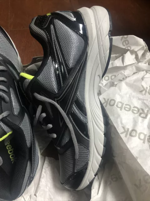 Mens Reebok Doublehall Sz 8.5 Black Grey Athletic Running Shoes Sneakers J94591 3