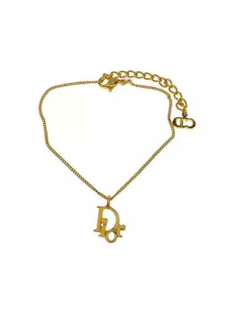 Christian Dior Bracelet GLD Women's Logo Chain Bracelet