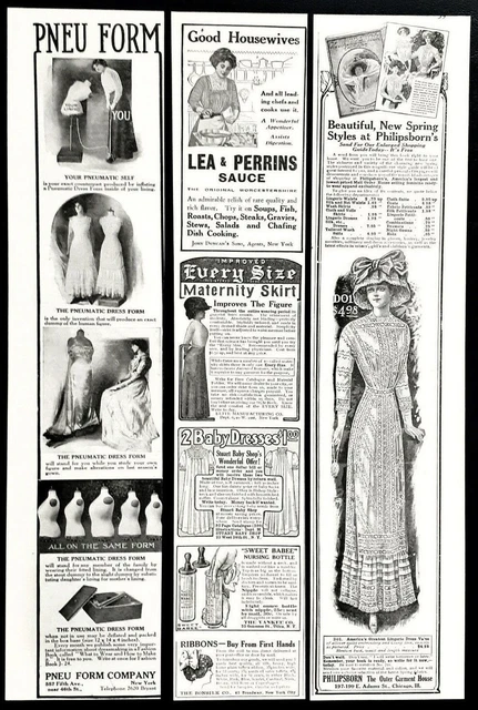 Womens dress fashion ad antique dress forms original vintage 1911 advertisements