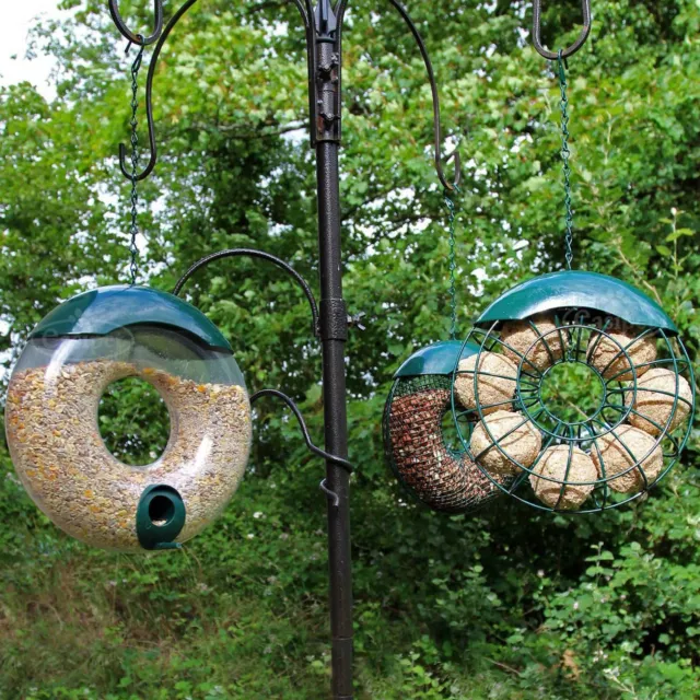 Hanging Wild Bird Feeder 3pcs Seed Nut Fat Ball Garden Feeding Station Donut