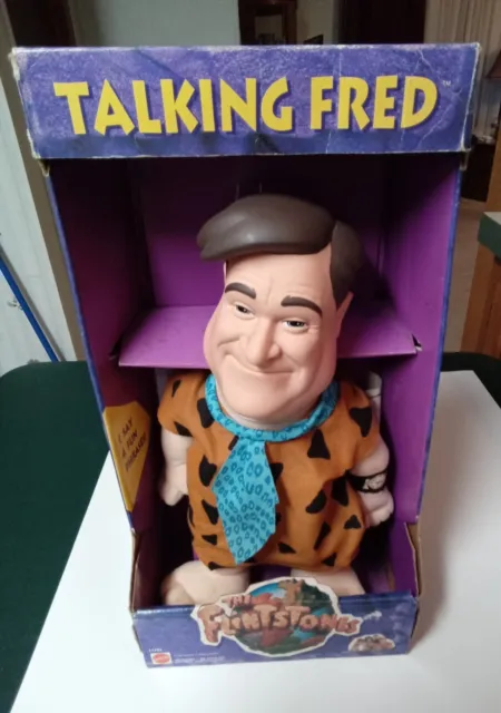 VTG 1993 Mattel Talking Fred Flintstone Doll - Original Box