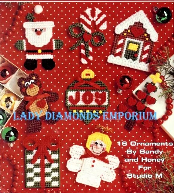 Muchos más lindos folletos de lona de plástico vintage de Navidad 14587 16 adornos