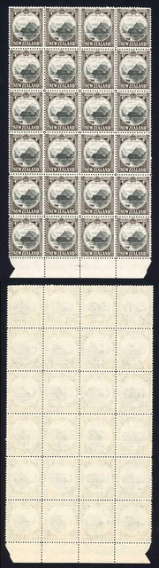 New Zealand SG583b 4d Multiple Wmk Perf 12.5 BLOCK of 24 Cat 960 pounds
