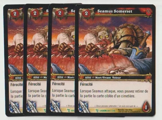 Seamus Somerset x4 #201 / Legion FR Warcraft TCG