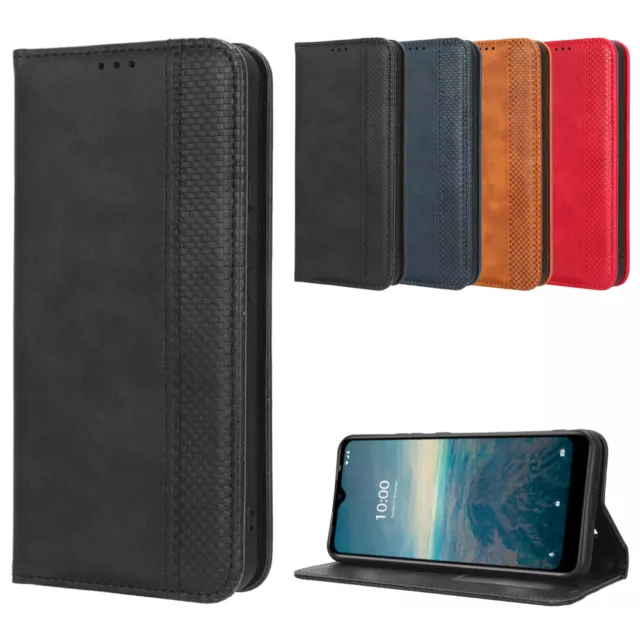 For Vodafone Smart V22 Phone Case Shockproof Magnetic Leather Wallet Stand Cover