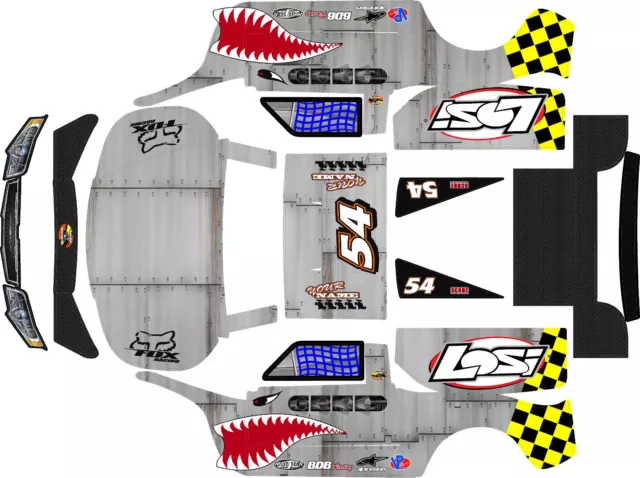 Team Hoonage Losi 5ive T   wrap decals stickers warplane V1 hpi baja 5t sc