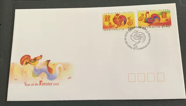 Christmas Island FDC 2005 Year Of The Rooster