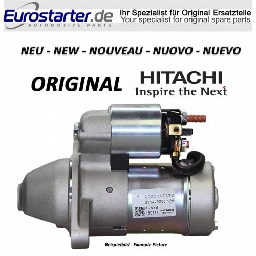 Démarreur Hitachi Original Pour Yanmar - Réf. S114-814A, 12V, 1,2 KW, Neuf