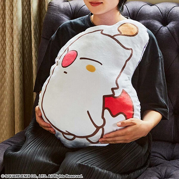 FF Final Fantasy Fluffy Die Cut Cushion Moglie/Moogle Plush Doll Stuffed Toy