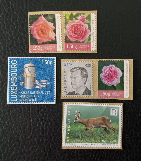 Lot de 6 timbres du Luxembourg année diverses - Sur Frag. Stamps E55