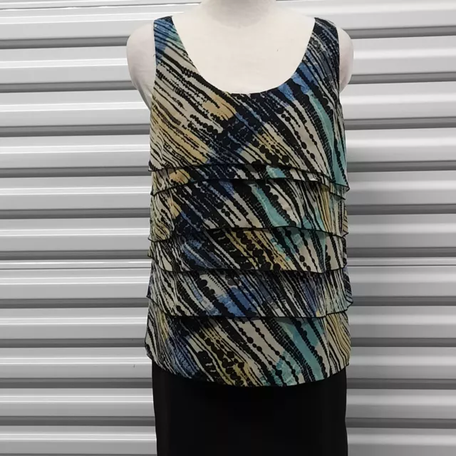 Kenneth Cole New York Top Blouse Womens Size 8 Sleeveless Ladies