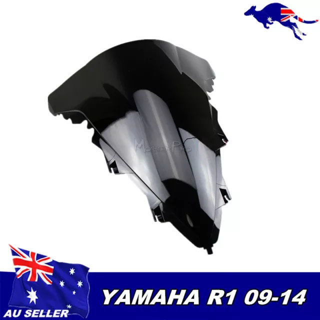 Windshield WindScreen Double Bubble For Yamaha YZFR1 09-14 YZF 1000 R1 Black AU