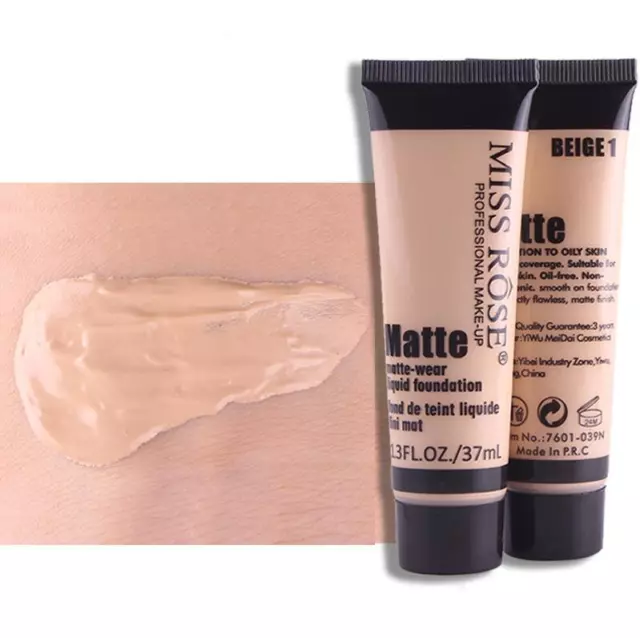 Miss Rose Matte Face Liquid Foundation Cream Concealer Primer Waterproof〕 F 2