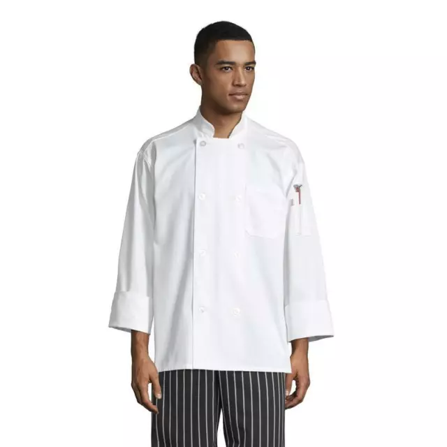 Lot of 2 Uncommon Threads Chef Coat Jacket Long Sleeve -  Large 0400