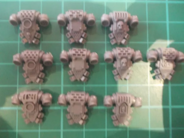 Warhammer 40K - 10 Space Marine Tactical squad Back packs - 40k bits