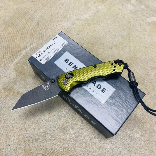 Benchmade 290BK Full Immunity 2.5" Woodland Green CPM-M4 Black Cerakote Knife